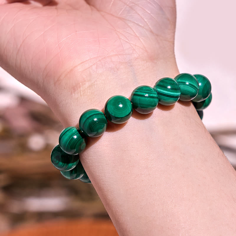 Wear FengShui Natural Malachite Protection Calmness Bracelet