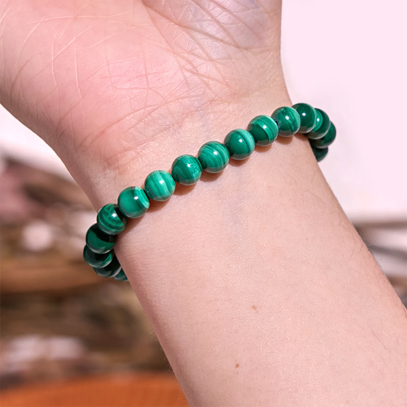 Wear FengShui Natural Malachite Protection Calmness Bracelet