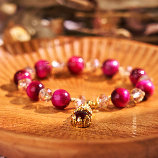 Wear FengShui Red Tiger Eye PiXiu Fox Protection Self Confidence Bracelet