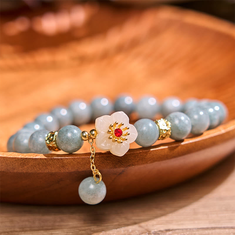 Wear FengShui Jade Abundance Flower Bracelet