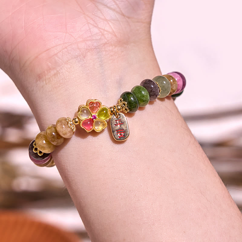 Wear FengShui Tourmaline Jade Safe And Well Love Bracelet