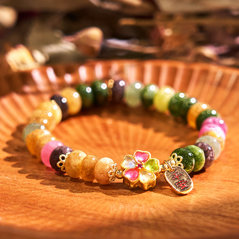 Wear FengShui Tourmaline Jade Safe And Well Love Bracelet