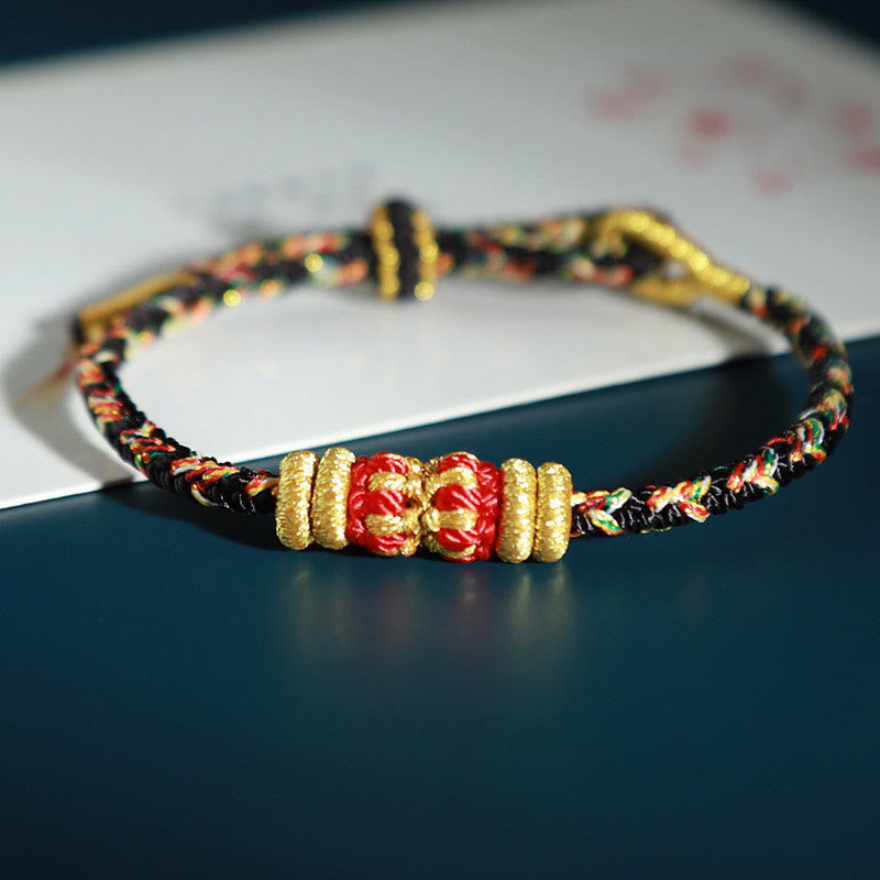 Wear FengShui Chinese Zodiac Natal Buddha Colorful Strings Luck Bracelet