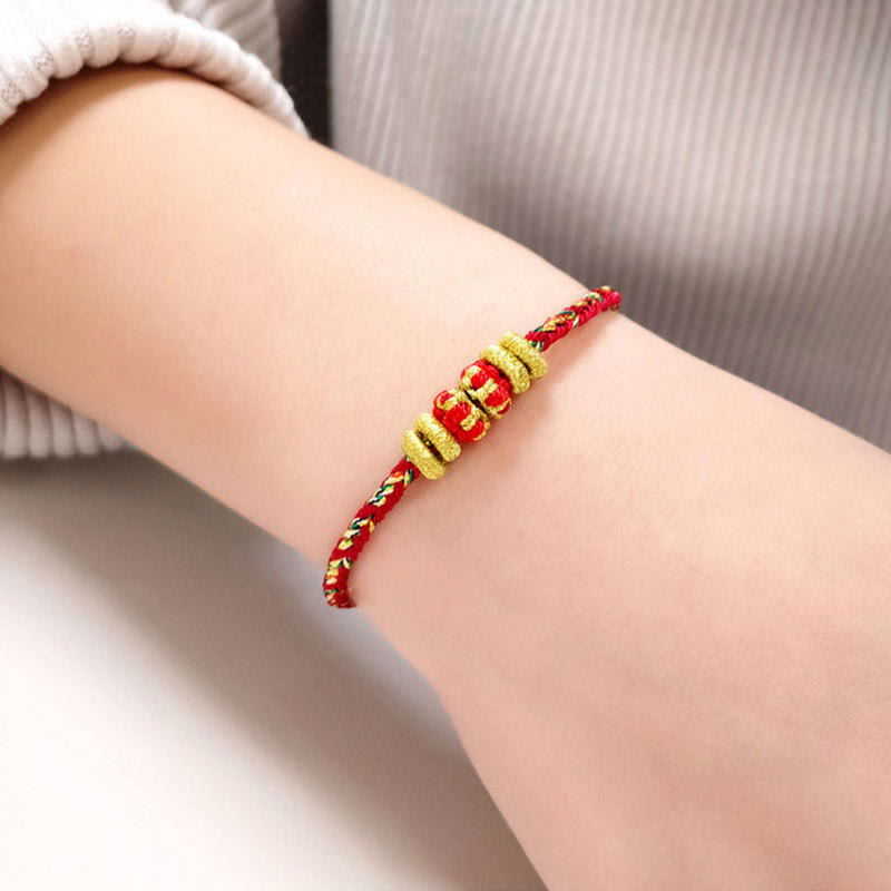 Wear FengShui Chinese Zodiac Natal Buddha Colorful Strings Luck Bracelet