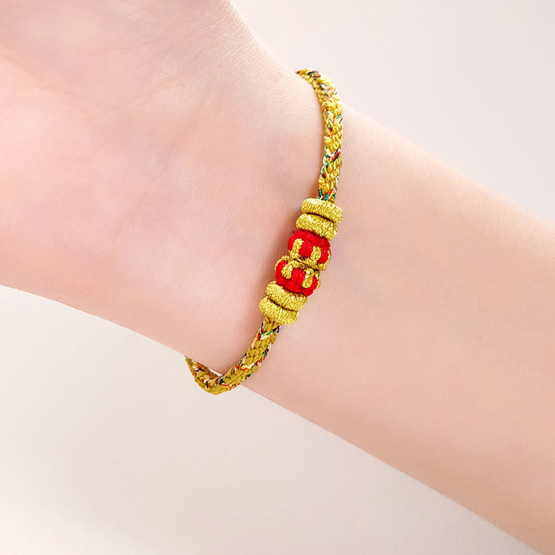 Wear FengShui Chinese Zodiac Natal Buddha Colorful Strings Luck Bracelet