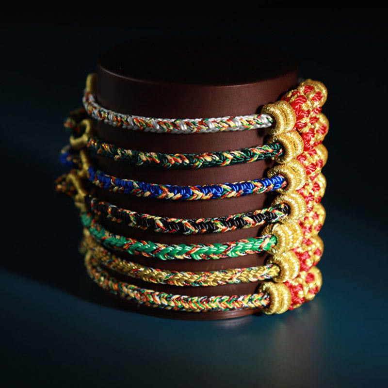 Wear FengShui Chinese Zodiac Natal Buddha Colorful Strings Luck Bracelet