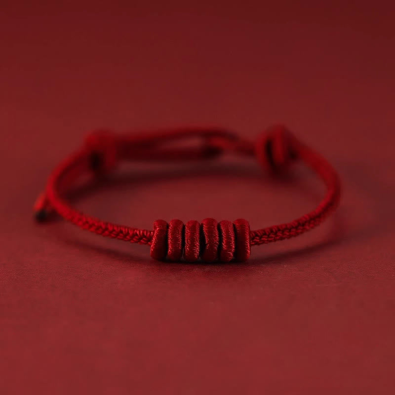 Wear FengShui Red String Eight Stranded Rope Strength Bracelet