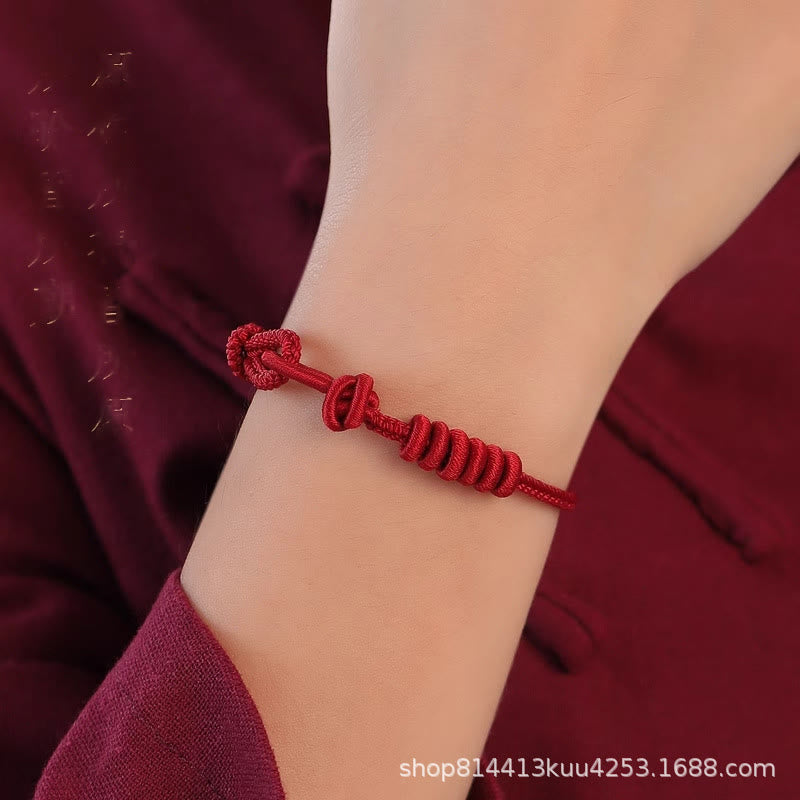 Wear FengShui Red String Eight Stranded Rope Strength Bracelet