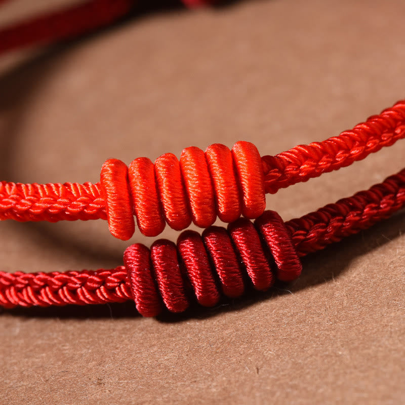 Wear FengShui Red String Eight Stranded Rope Strength Bracelet