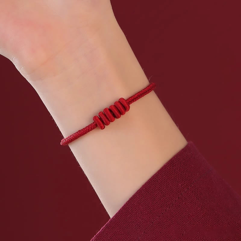 Wear FengShui Red String Eight Stranded Rope Strength Bracelet