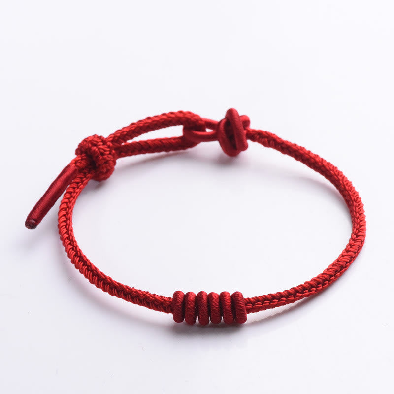 Wear FengShui Red String Eight Stranded Rope Strength Bracelet