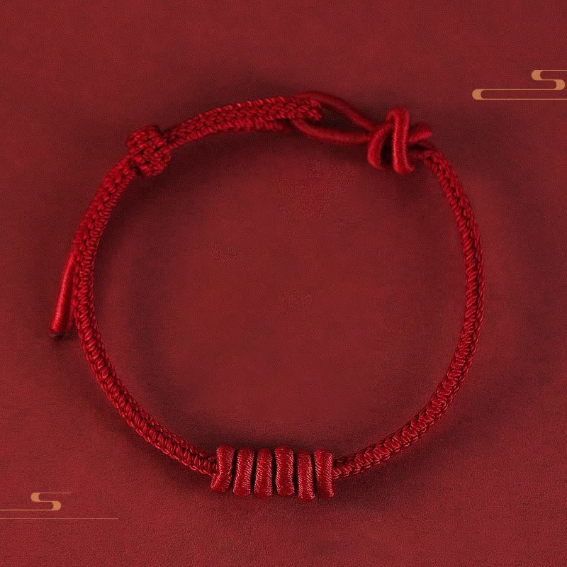 Wear FengShui Red String Eight Stranded Rope Strength Bracelet