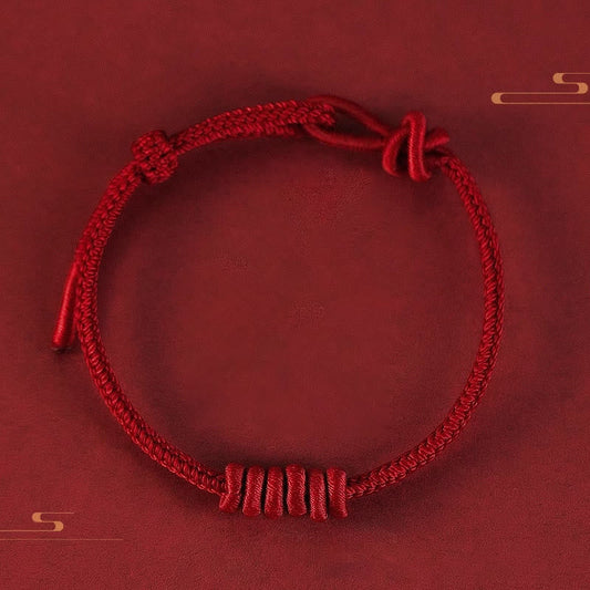 Wear FengShui Red String Eight Stranded Rope Strength Bracelet