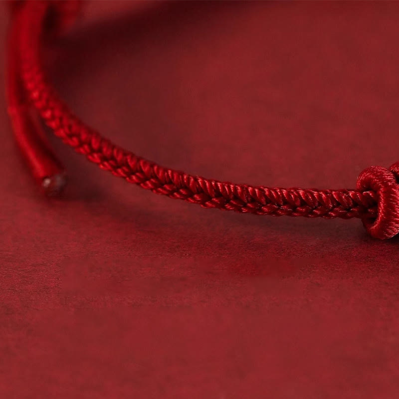 Wear FengShui Red String Eight Stranded Rope Strength Bracelet