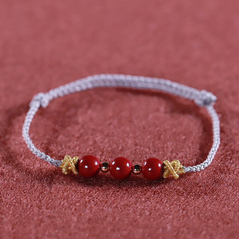 Wear FengShui Colorful String Cinnabar Calm Bracelet