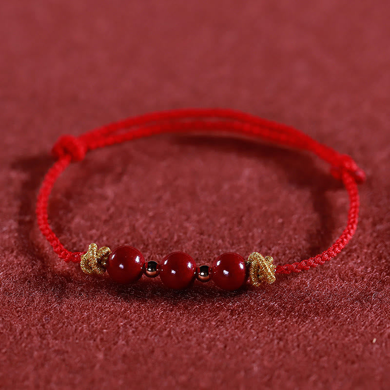 Wear FengShui Colorful String Cinnabar Calm Bracelet