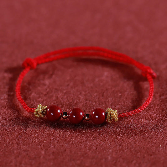 Wear FengShui Colorful String Cinnabar Calm Bracelet