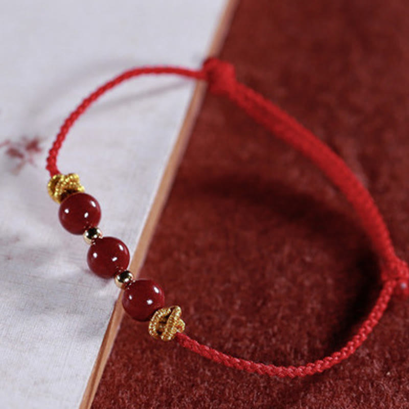 Wear FengShui Colorful String Cinnabar Calm Bracelet