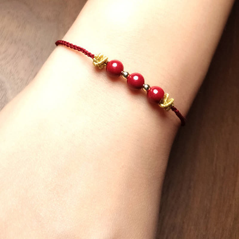 Wear FengShui Colorful String Cinnabar Calm Bracelet