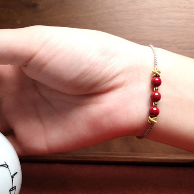 Wear FengShui Colorful String Cinnabar Calm Bracelet