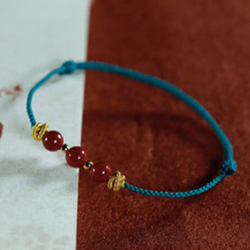 Wear FengShui Colorful String Cinnabar Calm Bracelet