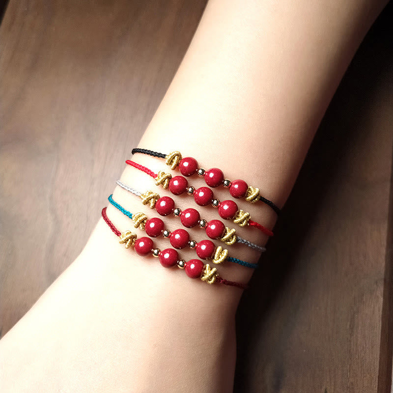 Wear FengShui Colorful String Cinnabar Calm Bracelet