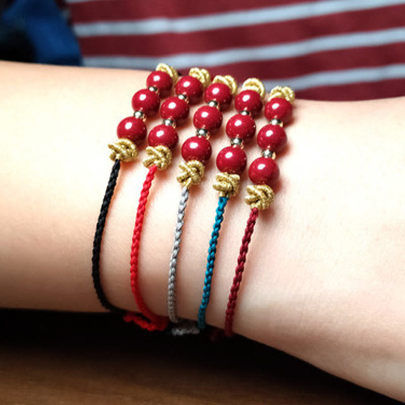 Wear FengShui Colorful String Cinnabar Calm Bracelet