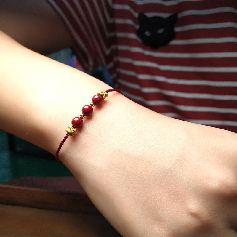 Wear FengShui Colorful String Cinnabar Calm Bracelet