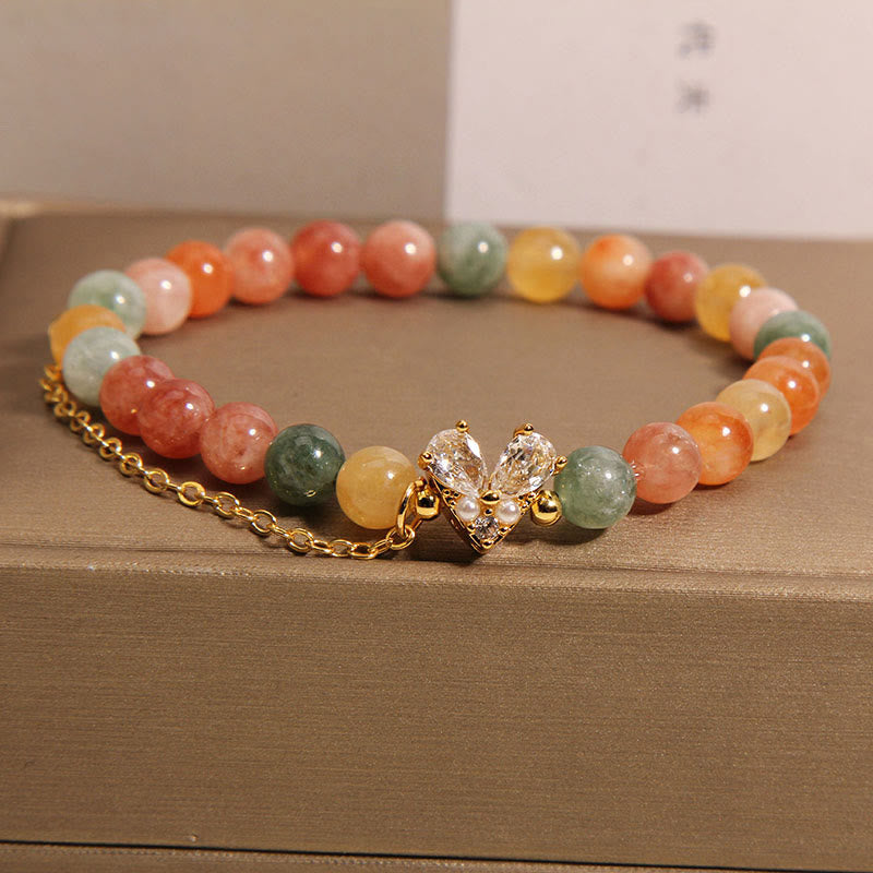 Wear FengShui Citrine Green Crystal Prosperity Bracelet