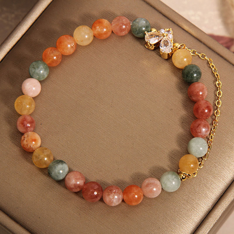 Wear FengShui Citrine Green Crystal Prosperity Bracelet