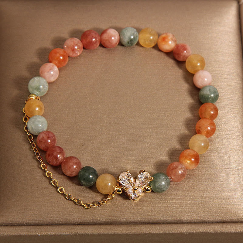 Wear FengShui Citrine Green Crystal Prosperity Bracelet