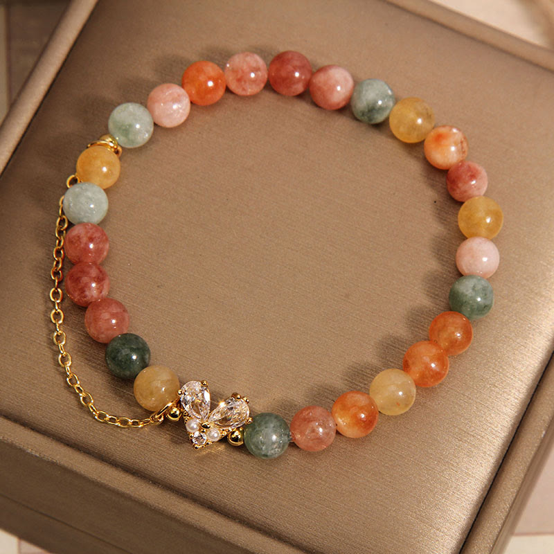 Wear FengShui Citrine Green Crystal Prosperity Bracelet