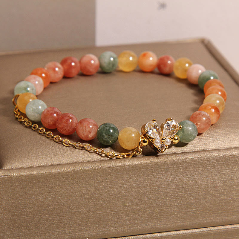 Wear FengShui Citrine Green Crystal Prosperity Bracelet