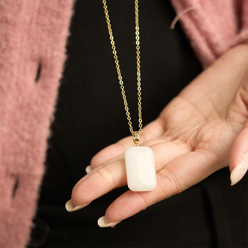 Wear FengShui Hetian Jade Silver Prosperity Necklace Pendant