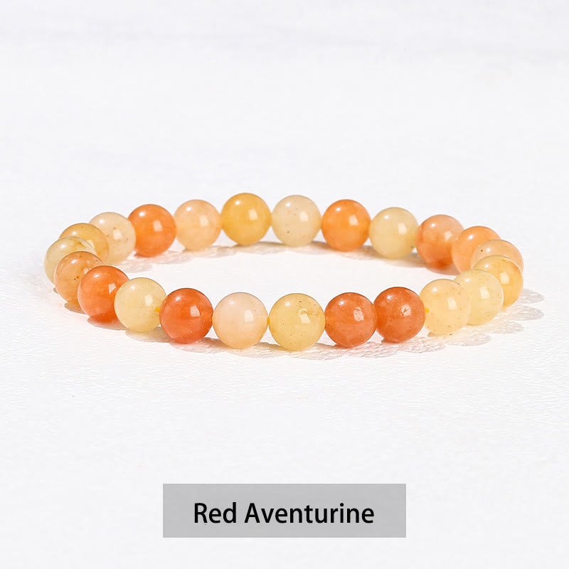 Wear FengShui Various Crystal Stone Amethyst Green Aventurine Rose Quartz Healing Bracelet