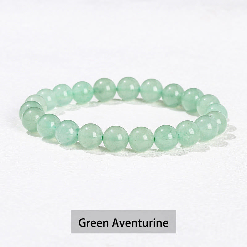 Wear FengShui Various Crystal Stone Amethyst Green Aventurine Rose Quartz Healing Bracelet