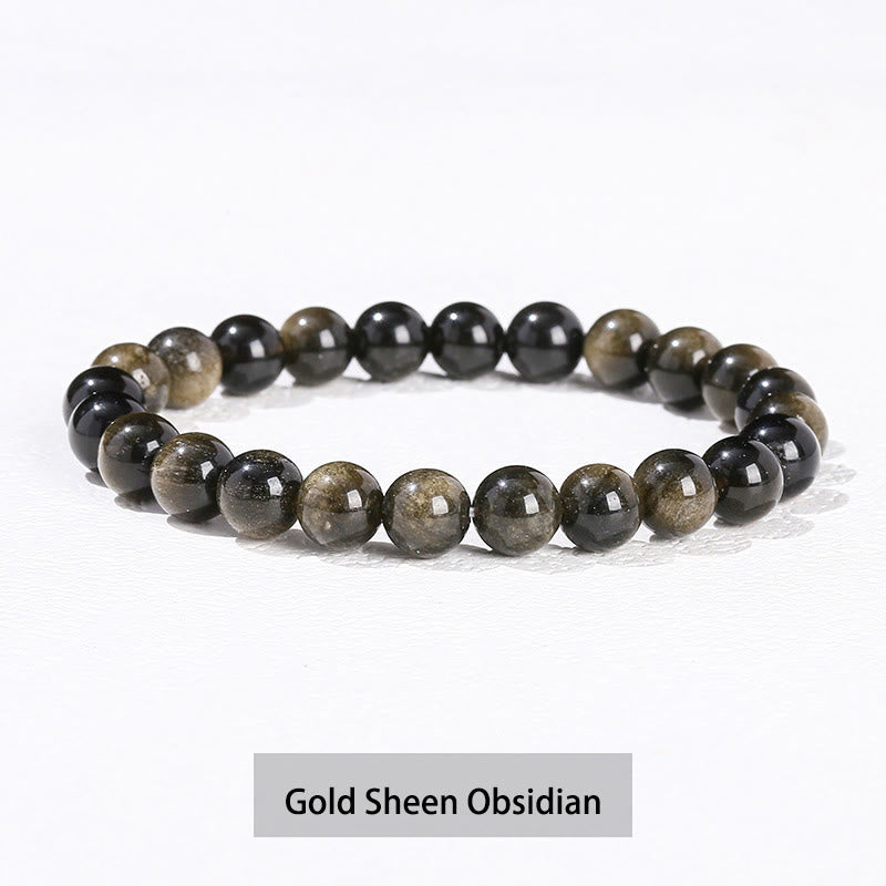 Wear FengShui Various Crystal Stone Amethyst Green Aventurine Rose Quartz Healing Bracelet