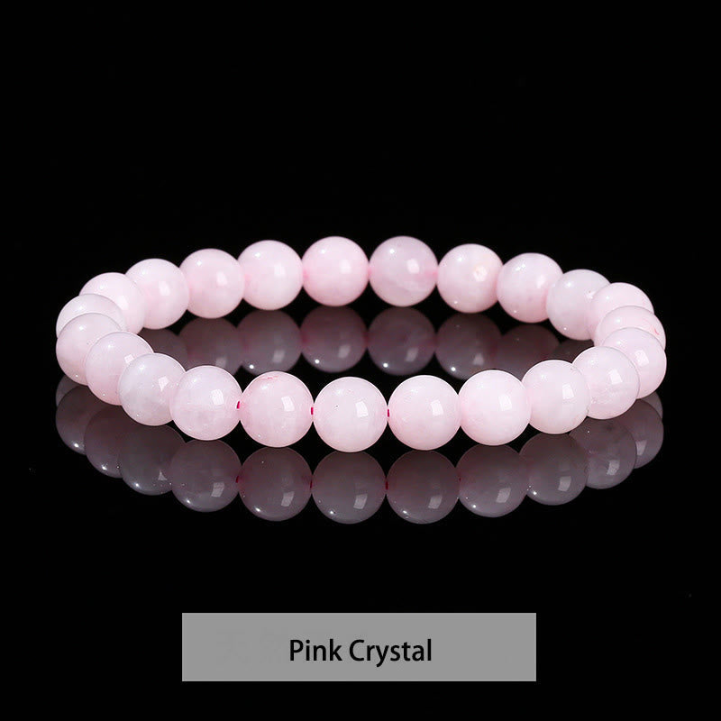 Wear FengShui Various Crystal Stone Amethyst Green Aventurine Rose Quartz Healing Bracelet