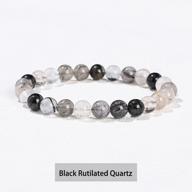 Wear FengShui Various Crystal Stone Amethyst Green Aventurine Rose Quartz Healing Bracelet