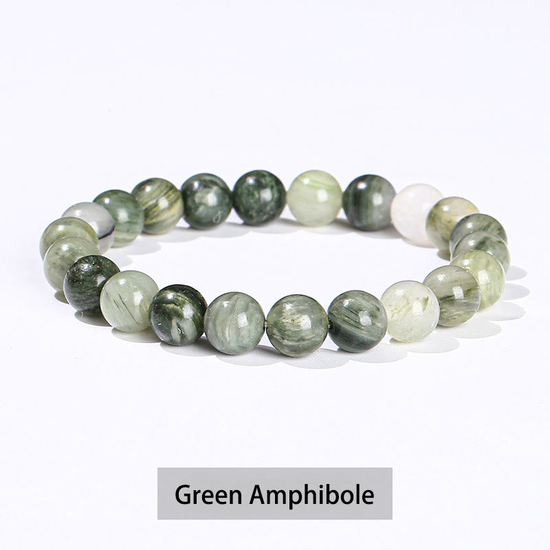 Wear FengShui Various Crystal Stone Amethyst Green Aventurine Rose Quartz Healing Bracelet