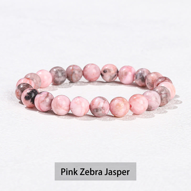 Wear FengShui Various Crystal Stone Amethyst Green Aventurine Rose Quartz Healing Bracelet
