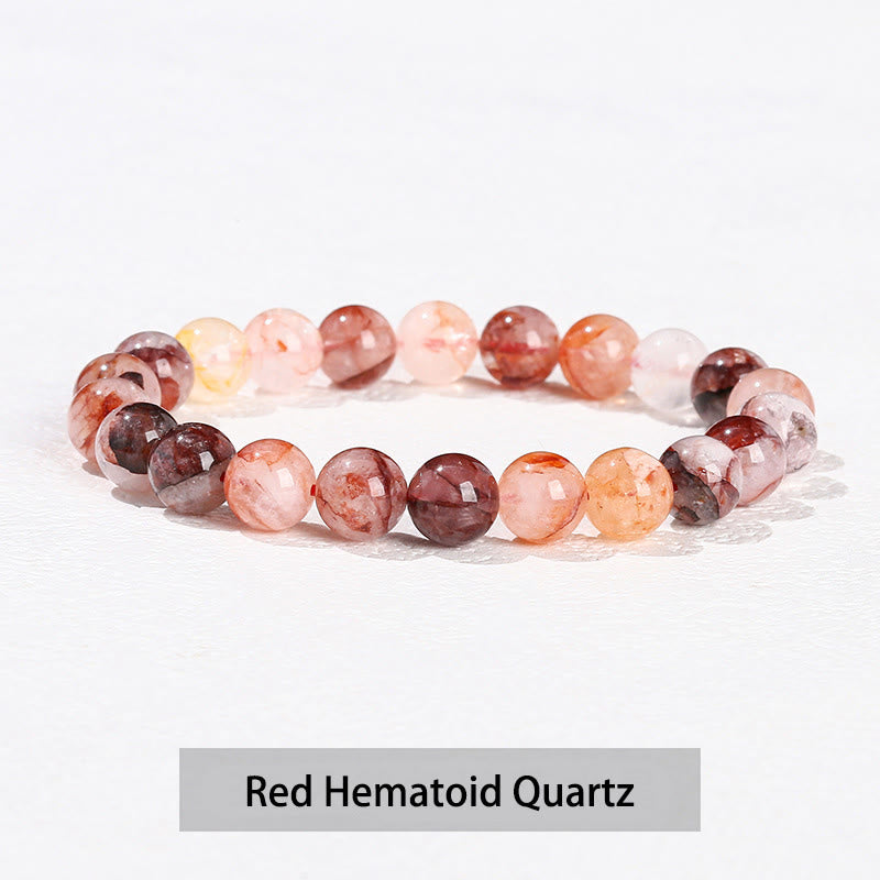 Wear FengShui Various Crystal Stone Amethyst Green Aventurine Rose Quartz Healing Bracelet