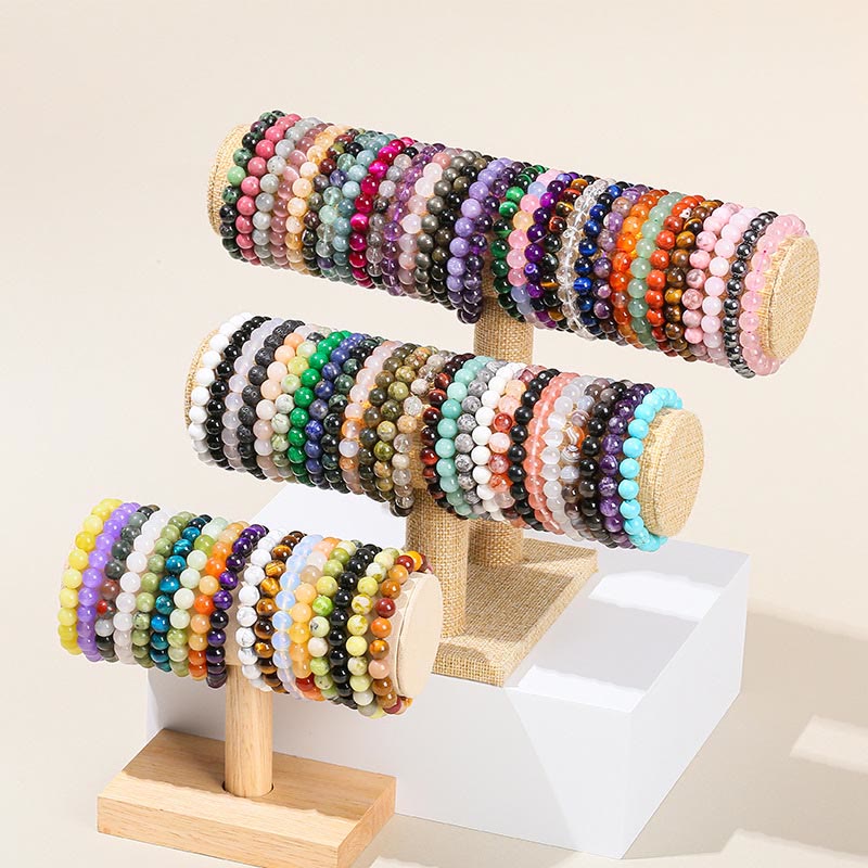 Wear FengShui Various Crystal Stone Amethyst Green Aventurine Rose Quartz Healing Bracelet