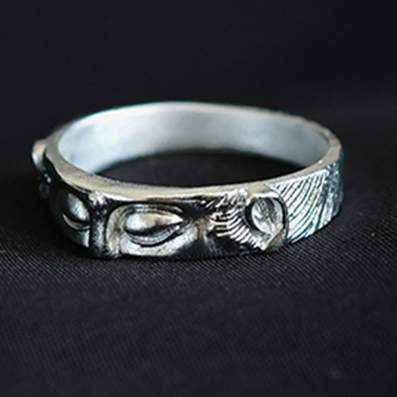 Wear FengShui 999 Sterling Silver Buddha Eyes Protection Ring