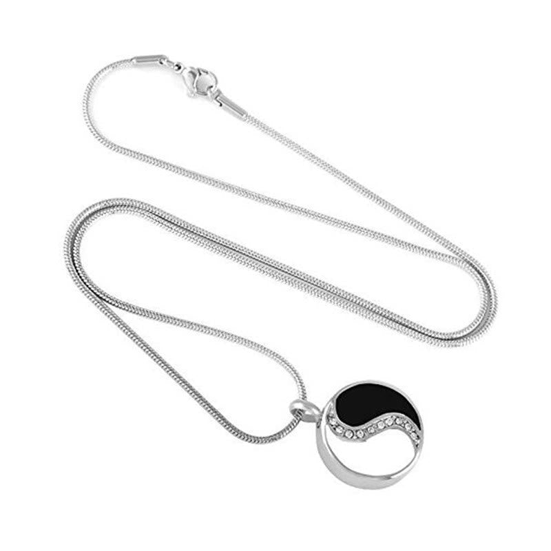 Wear FengShui Yin Yang Titanium Steel Harmony Necklace Pendant