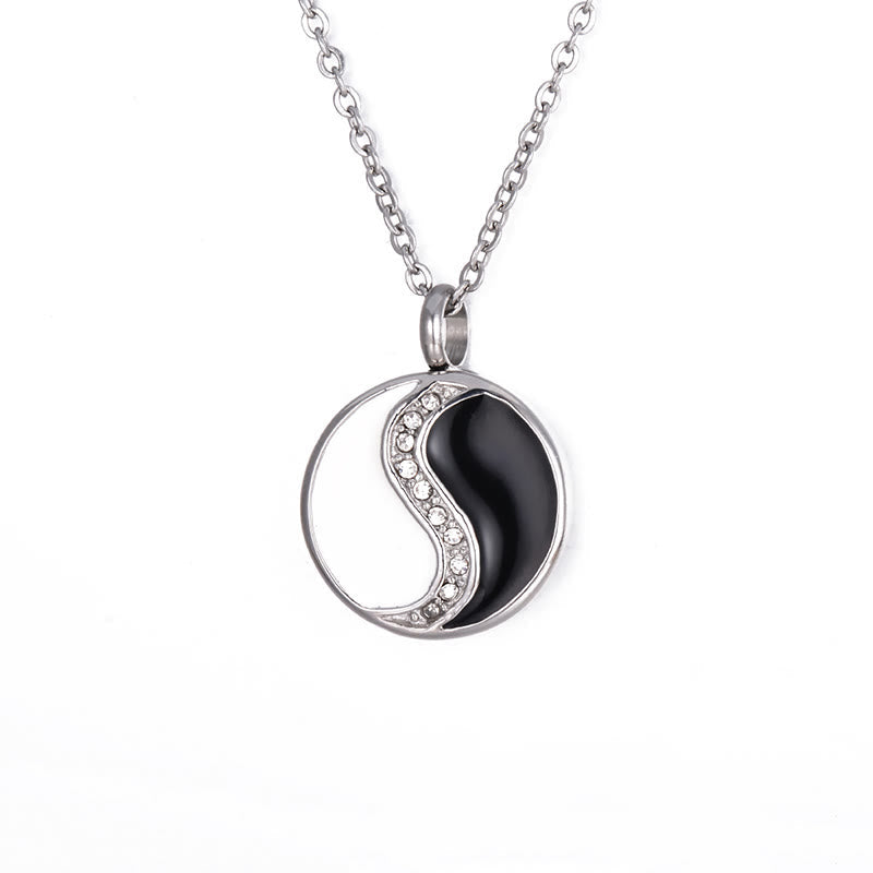 Wear FengShui Yin Yang Titanium Steel Harmony Necklace Pendant