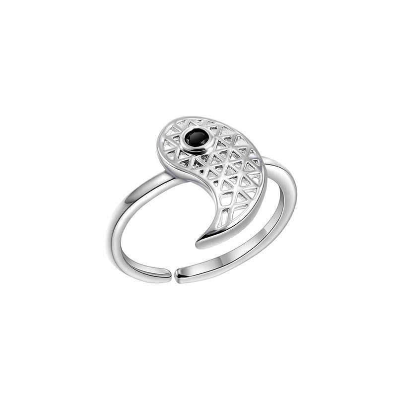 Wear FengShui Yin Yang Titanium Steel Cuff Balance Couple Ring