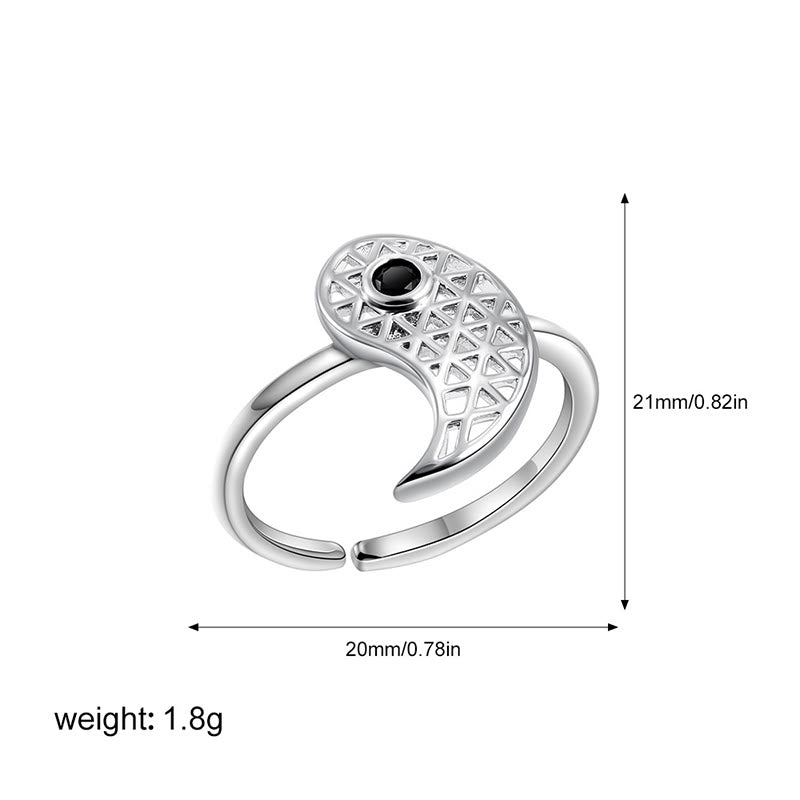 Wear FengShui Yin Yang Titanium Steel Cuff Balance Couple Ring