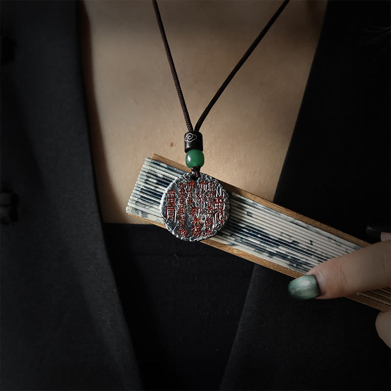 Wear FengShui 999 Sterling Silver 24k Gold Bagua Tai Chi Yin Yang Design Mountain Ghosts Spend Money Harmony Necklace Pendant