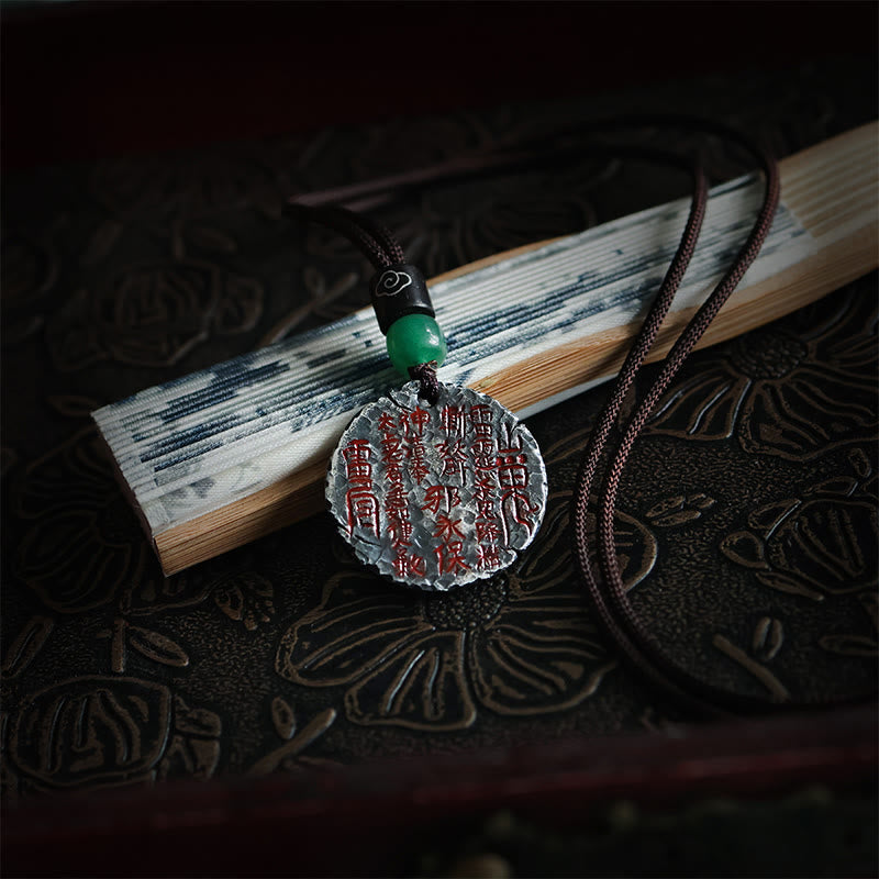 Wear FengShui 999 Sterling Silver 24k Gold Bagua Tai Chi Yin Yang Design Mountain Ghosts Spend Money Harmony Necklace Pendant